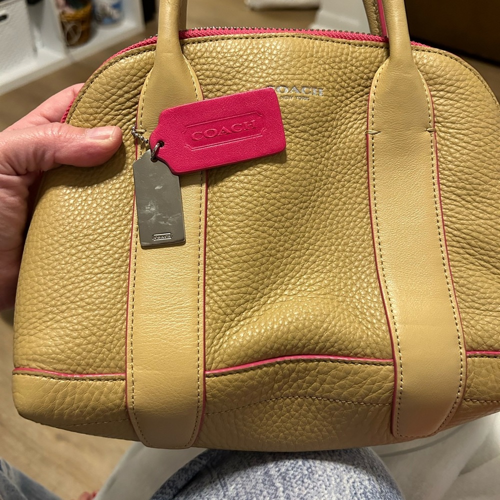 Leather Coach handbag